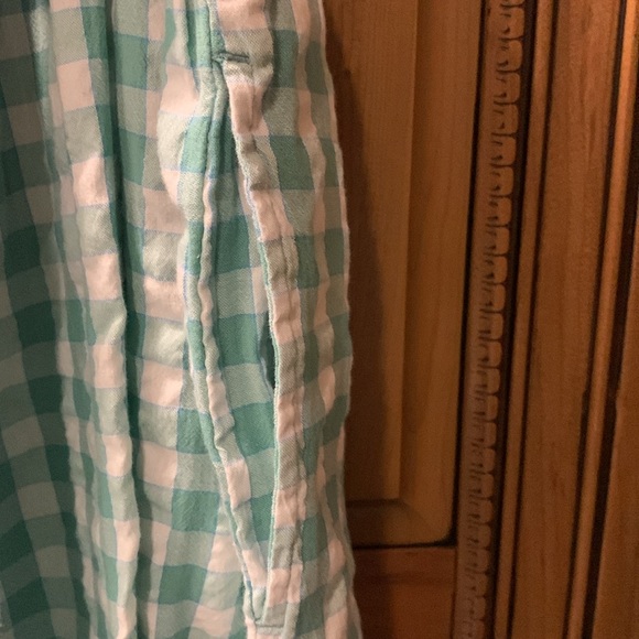 NWOT Nordstrom COTTON GINGHAM JUMPSUIT IN GREEN WASABI Size Small - Picture 6 of 9